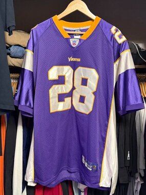 Reebok Minnesota Vikings Adrian Peterson 28 NFL Jersey Mens Size 56 Vintage